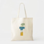 Moderne Abstracte letter F Monogram Initiaal Tote Bag (Voorkant)