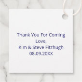 Moderne Abstracte Letter F Monogram Persoonlijk Bedankjes Labels (Achterkant)