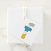 Moderne Abstracte Letter F Monogram Persoonlijk Bedankjes Labels (In situ)