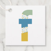 Moderne Abstracte Letter F Monogram Persoonlijk Bedankjes Labels (Voorkant)