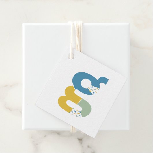 Moderne Abstracte Letter G Monogram Persoonlijk Bedankjes Labels (In situ)