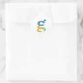 Moderne Abstracte Letter G Monogram Persoonlijk Ronde Sticker (Tas)