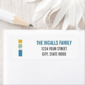 Moderne Abstracte Letter I Monogram Initiaal Adres Etiket (Insitu)