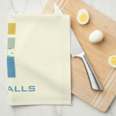 Moderne Abstracte Letter I Monogram Initiaal Theedoek (Quarter Fold)