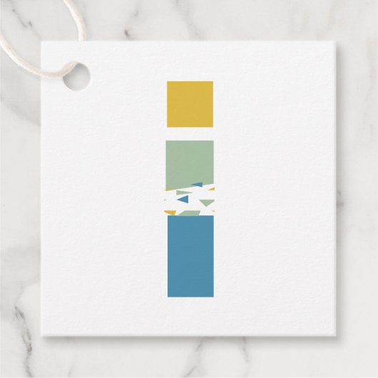Moderne Abstracte Letter I Monogram Persoonlijk Bedankjes Labels (Voorkant)