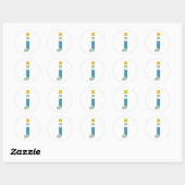 Moderne Abstracte Letter J Monogram Gepersonalisee Ronde Sticker (Vel)