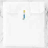 Moderne Abstracte Letter J Monogram Gepersonalisee Ronde Sticker (Tas)