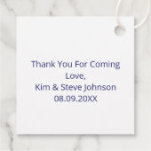 Moderne Abstracte Letter J Monogram op maat Bedankjes Labels (Achterkant)