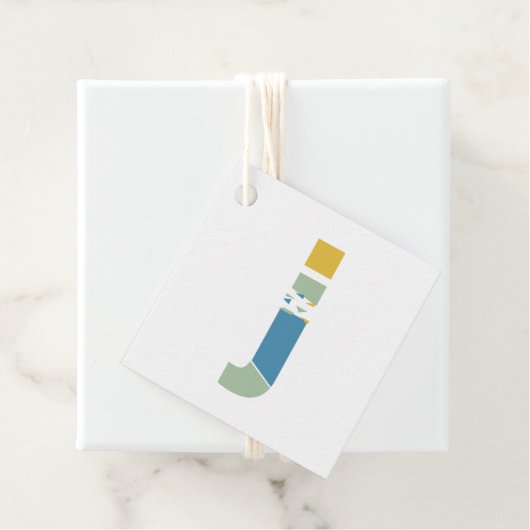 Moderne Abstracte Letter J Monogram Persoonlijk Bedankjes Labels (In situ)