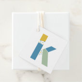Moderne Abstracte Letter K Monogram Gepersonalisee Bedankjes Labels (In situ)