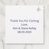 Moderne Abstracte Letter K Monogram op maat Bedankjes Labels (Achterkant)