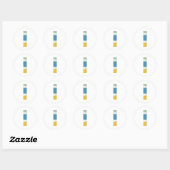 Moderne Abstracte Letter L Monogram Gepersonalisee Ronde Sticker (Vel)
