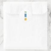 Moderne Abstracte Letter L Monogram Gepersonalisee Ronde Sticker (Tas)