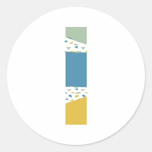 Moderne Abstracte Letter L Monogram Persoonlijk Ronde Sticker (Voorkant)