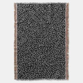 Moderne Abstracte Leuke Polka Dot Zwart-wit Deken (Voorkant Verticaal)