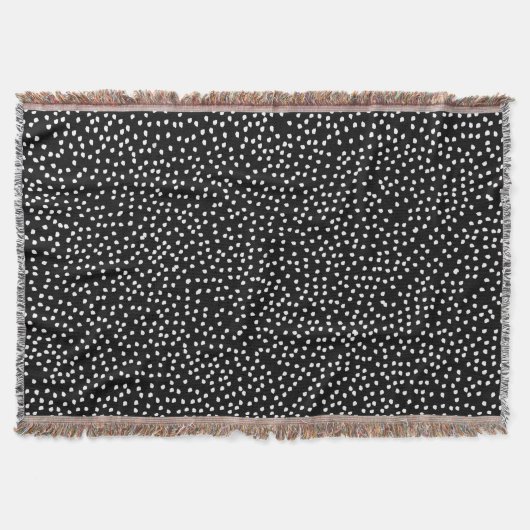 Moderne Abstracte Leuke Polka Dot Zwart-wit Deken (Voorkant)