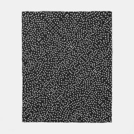Moderne Abstracte Leuke Polka Dot Zwart-wit Fleece Deken