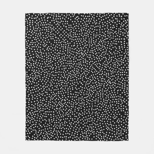 Moderne Abstracte Leuke Polka Dot Zwart-wit Fleece Deken (Voorkant)
