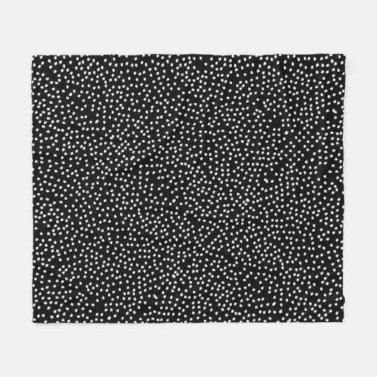 Moderne Abstracte Leuke Polka Dot Zwart-wit Fleece Deken (Voorkant (Horizontaal))