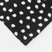 Moderne Abstracte Leuke Polka Dot Zwart-wit Fleece Deken (Hoek)
