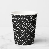 Moderne Abstracte Leuke Polka Dot Zwart-wit Papieren Bekers (Voorkant)