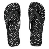 Moderne Abstracte Leuke Polka Dot Zwart-wit Teenslippers (Voetbed)