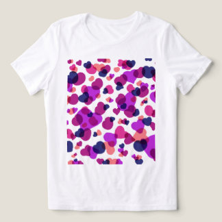 Moderne Abstracte Levendige Roze en Paarse Stippen Tri-Blend Shirt