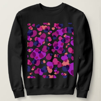 Moderne Abstracte Levendige Roze en Paarse Stippen Trui