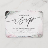 Moderne Abstracte licht Paarse bruiloft website RS Informatiekaartje (Voorkant)