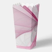 Moderne Abstracte Licht Roze Grijs Fractal Design Bedankdoosjes (Achterkant)