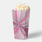 Moderne Abstracte Licht Roze Grijs Fractal Design Bedankdoosjes (Popped)