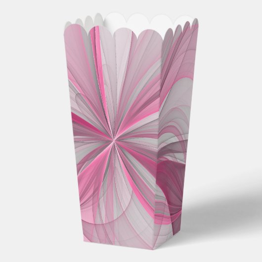 Moderne Abstracte Licht Roze Grijs Fractal Design Bedankdoosjes (Voorkant)