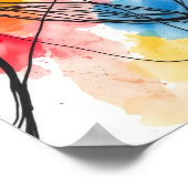 Moderne Abstracte Lijn Kunst Muurprints Poster (Hoek)