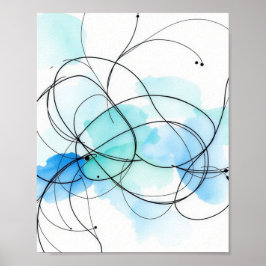Moderne Abstracte Lijn Kunst Muurprints Set van 3 Poster
