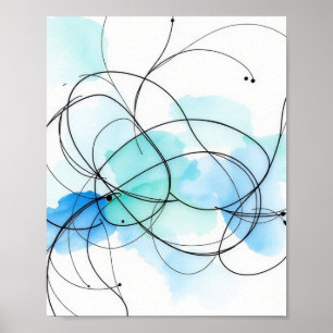 Moderne Abstracte Lijn Kunst Muurprints Set van 3 Poster