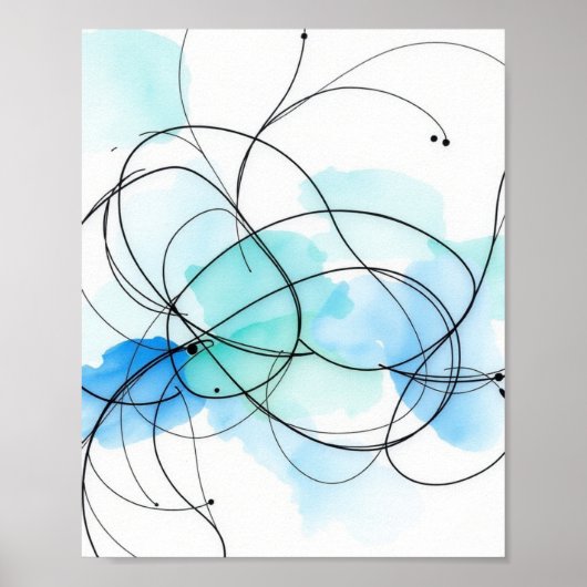 Moderne Abstracte Lijn Kunst Muurprints Set van 3 Poster (Voorkant)