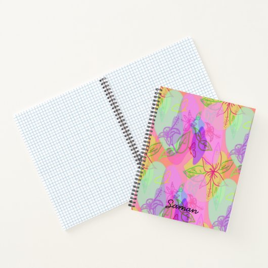 Moderne Abstracte lijn Notitieboek (Binnen)