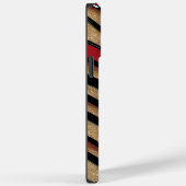 Moderne Abstracte Lijn Rood Zwart Aangepast Minima Case-Mate iPhone Case (Achterkant / Rechts)