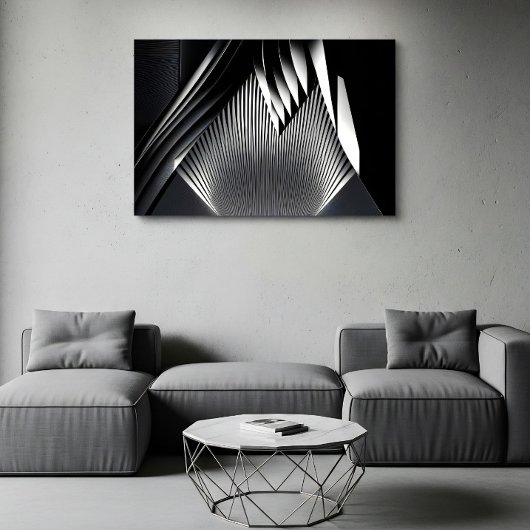 Moderne Abstracte Lijnen 3D Architectuur Poster