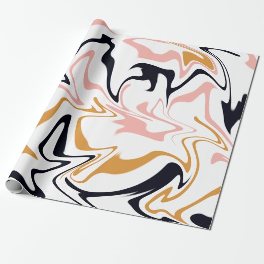 Moderne abstracte lijnen Gift Cadeaupapier (Uitgerold)