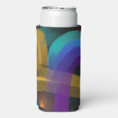 Moderne Abstracte lijnen Seltzer Blikjeskoeler (Seltzer Achterkant)