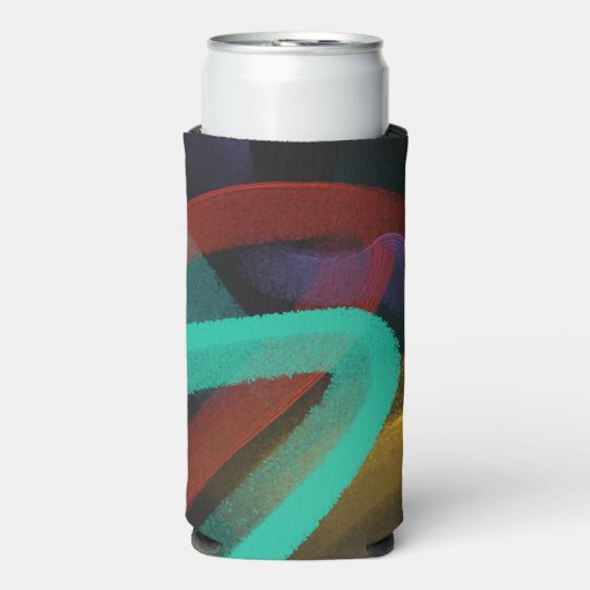 Moderne Abstracte lijnen Seltzer Blikjeskoeler (Seltzer Voorkant)