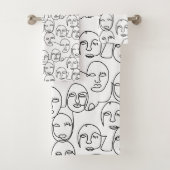 Moderne Abstracte lijnen tegenover doorlopende lij Bad Handdoek (Insitu)