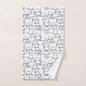 Moderne Abstracte lijnen tegenover doorlopende lij Bad Handdoek (Handdoek)