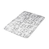 Moderne Abstracte lijnen tegenover doorlopende lij Badmat (Gekanteld)