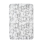 Moderne Abstracte lijnen tegenover doorlopende lij Badmat (Voorkant Verticaal)