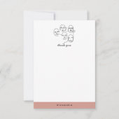 Moderne Abstracte lijnen tegenover doorlopende lij Bedankkaart (Voorkant)