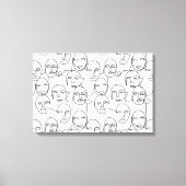 Moderne Abstracte lijnen tegenover doorlopende lij Canvas Afdruk (Voorkant)