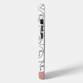 Moderne Abstracte lijnen tegenover doorlopende lij Case-Mate iPhone Case (Achterkant / Links)