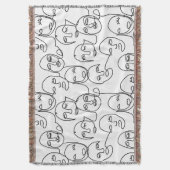 Moderne Abstracte lijnen tegenover doorlopende lij Deken (Voorkant Verticaal)